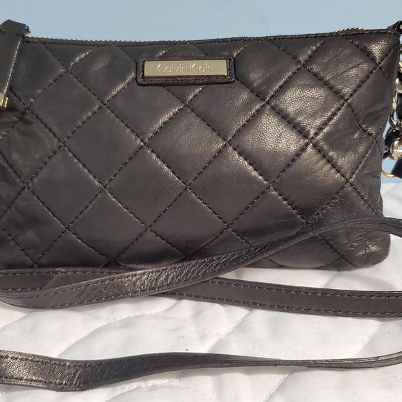 Calvin Klein Quilted Black Leather Bag - Picture 10 of 13